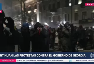 Continúan las protestas contra el gobierno de Georgia