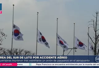 Corea del Sur declaró luto de siete días tras accidente aéreo