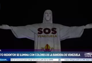 Cristo Redentor de Río se ilumina con la bandera de Venezuela