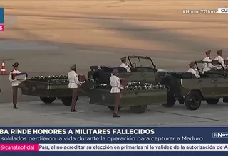 Cuba recibe con honores los cuerpos de 32 militares fallecidos en Venezuela