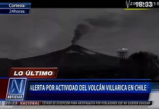 Declaran alerta roja por actividad del volcán Villarrica en Chile