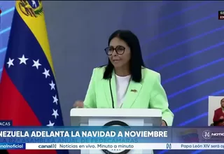 Delcy Rodríguez anuncia el adelanto de la Navidad en Venezuela