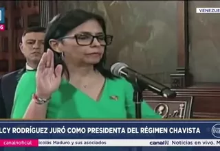Delcy Rodríguez juró como "presidenta" del régimen chavista