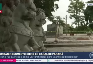 Derriban monumento chino en el Canal de Panamá