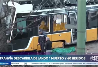 Descarrilamiento de tranvía en Milán deja dos fallecidos y 38 heridos