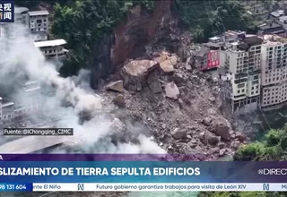 China: deslizamiento de tierra sepultó varias estructuras residenciales