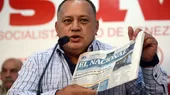Diosdado Cabello demandará a diarios de España y de Estados Unidos - Noticias de Wall Street