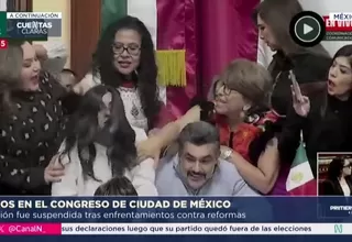 Diputadas se enfrentan a golpes en Congreso de Ciudad de México