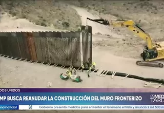 Donald Trump busca reanudar la construcción del muro fronterizo