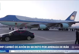 Donald Trump cambió de avión en secreto por una amenaza de Irán