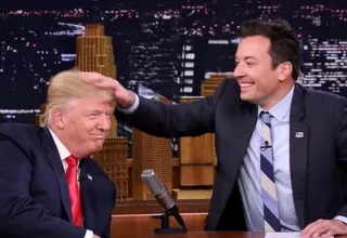 Donald Trump fue despeinado en el programa de Jimmy Fallon