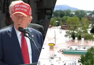 Donald Trump visitó zona afectada por huracán Helene