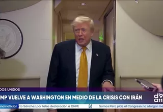 Donald Trump volvió a Washington en medio de crisis con Irán
