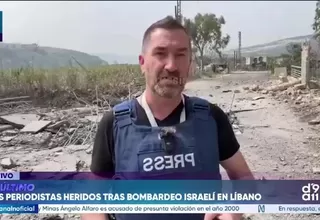 Dos periodistas heridos tras bombardeo israelí en el Líbano
