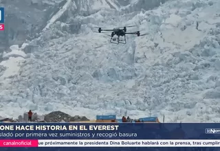 Un drone hace historia al realizar por primera vez una entrega en el monte Everest