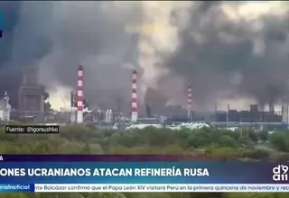 Drones ucranianos atacan refinería en Rusia