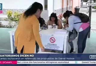 Ecuatorianos rechazan propuestas de Noboa en referendo nacional