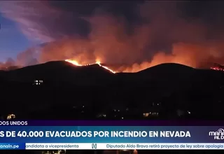 EE. UU.: más de 40000 evacuados por incendio forestal en Nevada y declaran emergencia