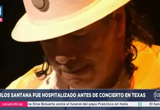 EEUU: Carlos Santana sufre descompensación antes de concierto