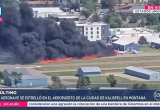 Choque de dos aviones en aeropuerto de Estados Unidos causa explosión e incendio