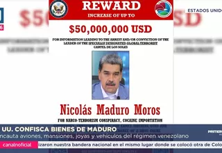 EE.UU. confisca más de US$ 700 millones a Nicolás Maduro