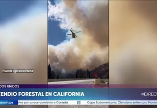 EE.UU.: incendio forestal obliga cierre de carreteras y evacuación