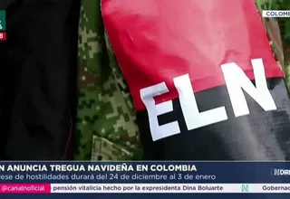 ELN anuncia tregua navideña en Colombia
