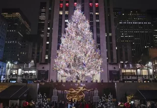 El encendido del árbol navideño del Rockefeller Center