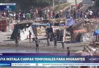España: Ceuta instala carpas temporales para migrantes tras llegada masiva