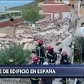 Derrumbe de edificio de tres plantas en España deja dos personas atrapadas