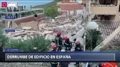 Derrumbe de edificio de tres plantas en España deja dos personas atrapadas - Noticias de derrumbe
