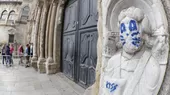 España: escultura del siglo XII en catedral apareció con pintas de Kiss - Noticias de pintas
