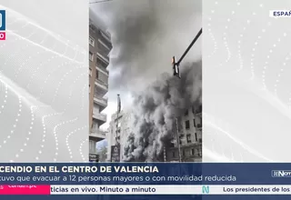 España: Incendio en el centro de Valencia