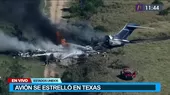 Estados Unidos: Avión con 21 pasajeros se estrelló en Texas - Noticias de texas