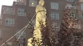EE. UU.: Derriban estatua de Colón y queman banderas en noche de manifestaciones - Noticias de bandera