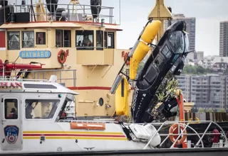 EE.UU.: helicóptero se estrelló en río Hudson de Nueva York y dejó 2 heridos