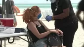 EE. UU.: Turistas latinoamericanos son vacunados gratis contra el coronavirus en la playa Miami Beach - Noticias de miami