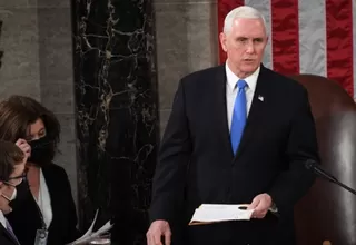 EE. UU.: Vicepresidente Mike Pence dice que no detendrá la certificación de la victoria de Joe Biden