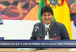 Evo Morales dice que iría a segunda vuelta aunque se proclamó vencedor de la primera