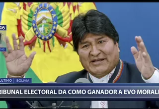 Evo Morales: Tribunal Supremo Electoral le da triunfo en elecciones en Bolivia