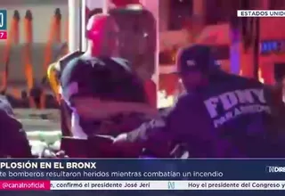 Explosión en el Bronx deja siete bomberos heridos tras incendio