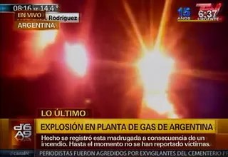 Explosiones se desataron en una planta de gas en Argentina