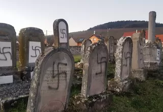 Francia: Profanan centenar de tumbas con inscripciones antisemitas en cementerio judío