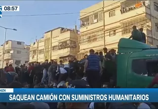 Gaza: Saquean camión con suministros humanitarios