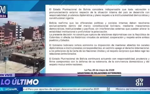 Gobierno de Bolivia solicita salida de la embajadora de Colombia
