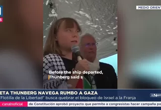 Greta Thunberg zarpa rumbo a Gaza para romper bloqueo israelí