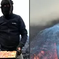 Guatemala: Hornean pizza sobre la lava que brota del volcán Pacaya