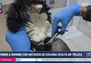 Hombre viajaba con cocaína en una peluca en Colombia