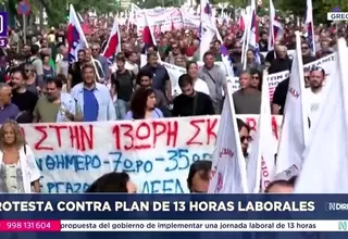 Grecia: Miles protestan contra proyecto de jornada laboral de 13 horas diarias
