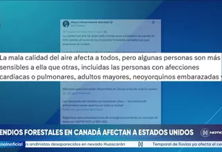 Humo de incendios forestales en Canadá llega a Estados Unidos